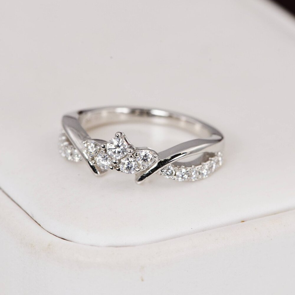 Certified Moissanite Ring Guard Enhancer Band Ring 925 - Picture 12 of 16